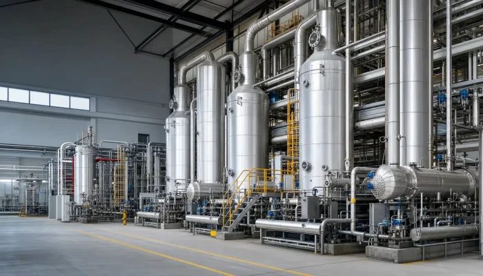 Multi-effect caustic soda evaporator equipment using corrosion-resistant nickel materials