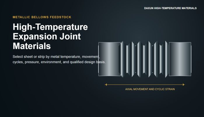 Metal bellows expansion joint material selection for high-temperature service